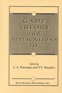 Game Theory and Applicationsv. 3 (Hardcover, UK)