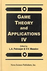 Game Theory and Applicationsv. 4 (Hardcover, UK)