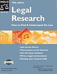 Legal Research: How to Find & Understand the Law (Paperback, 10th)