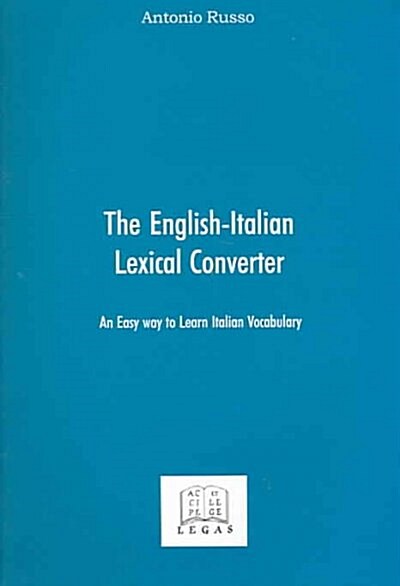 The English-Italian Lexical Converter (Paperback)