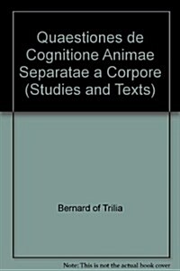 Quaestiones de cognitione animae (Paperback)