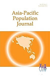 Asia Pacific Population Journal: Vol.29, No. 1, 2014 (Paperback)