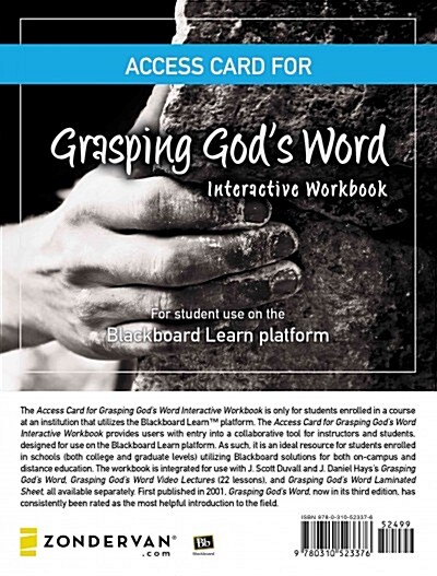 Access Card for Grasping Gods Word Interactive Workbook: For Student Use on the Blackboard Learn(tm) Platform (Hardcover)
