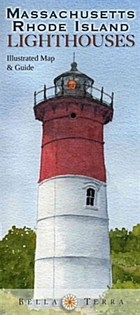 Massachusetts & Rhode Island Lighthouses Illustrated Map & Guide (Paperback)