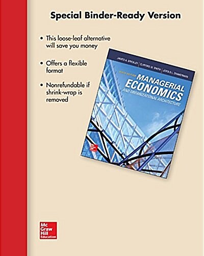 Loose Leaf Managerial Economics & Organizational Architecture (Loose Leaf, 6)