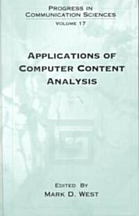 Applications of Computer Content Analysis (Hardcover)