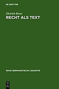 Recht ALS Text (Hardcover)