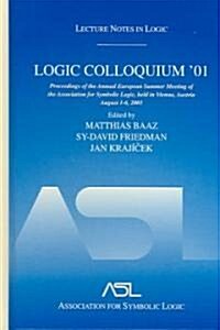 Logic Colloquium 01 (Paperback)