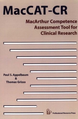Macarthur Competence Assessment Tool for Clinical Research (Paperback)