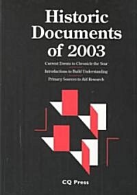 Historic Documents of 2003 (Hardcover, 32, Revised)