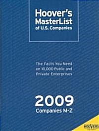 Hoovers Masterlist of U.S. Companies 2009 (Hardcover, 15th)