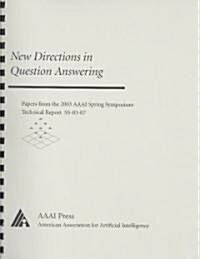 New Directions in Question Answering (Paperback, Spiral)