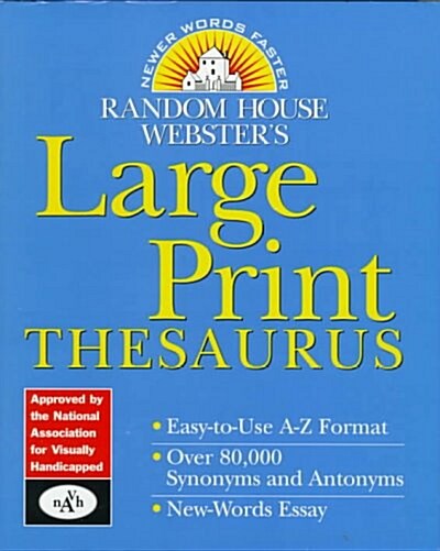 Random House Websters Large Print Thesaurus (Hardcover, LARGEPRINT)