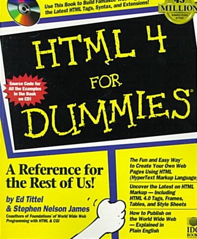 Html 4 for Dummies (Paperback, CD-ROM)