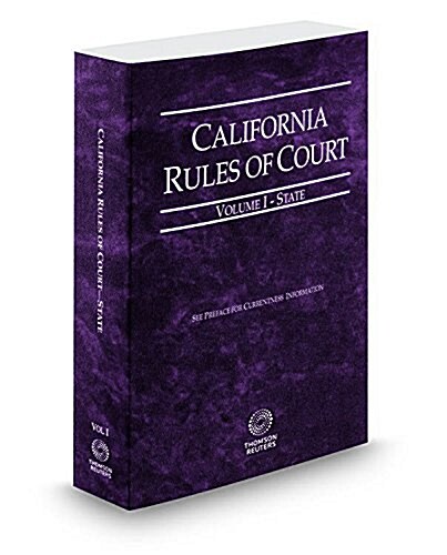 California Rules of Court - State 2015 (Paperback)