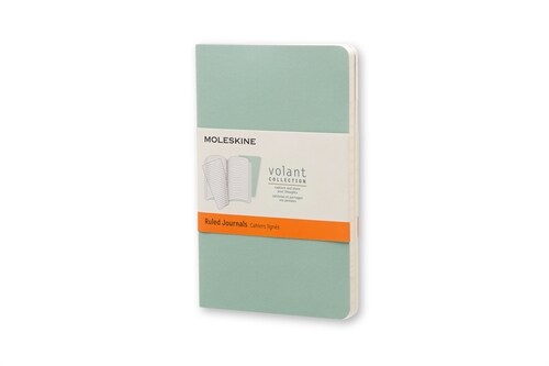 Moleskine Volant Journal (Set of 2), Pocket, Ruled, Sage Green, Seaweed Green, Soft Cover (3.5 X 5.5) (Other)