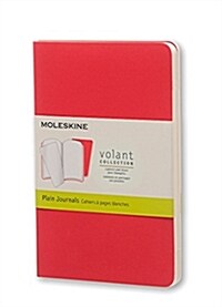 Moleskine Volant Journal (Set of 2), Pocket, Plain, Geranium Red, Scarlet Red, Soft Cover (3.5 X 5.5) (Other)