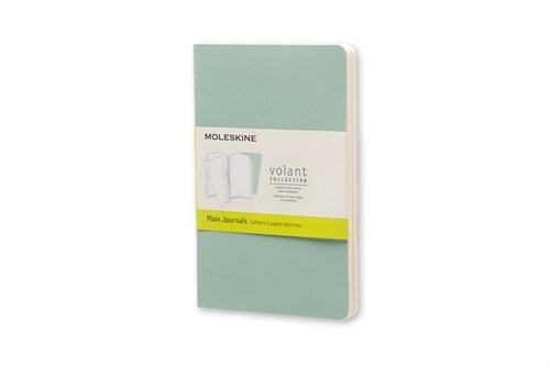 Moleskine Volant Journal (Set of 2), Pocket, Plain, Sage Green, Seaweed Green, Soft Cover (3.5 X 5.5) (Other)