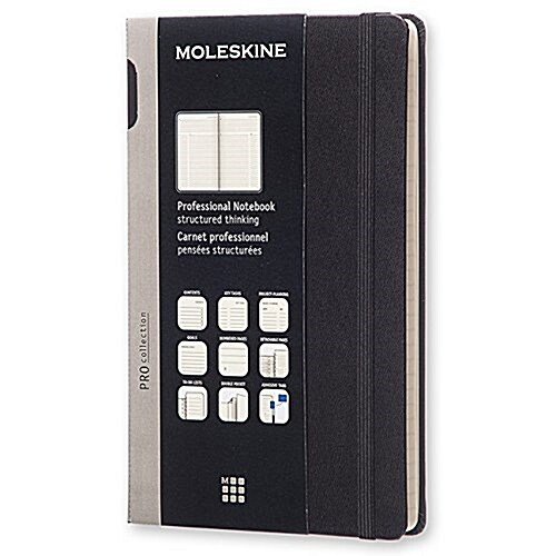 Moleskine Pro Collection Professional Notebook, Large, Black, Hard Cover (5 X 8.25) (Other)