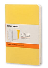 Moleskine Volant Journal (Set of 2), Pocket, Ruled, Sunflower Yellow, Brass Yellow, Soft Cover (3.5 X 5.5) (Other)