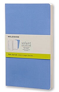 Moleskine Volant Journal (Set of 2), Large, Plain, Powder Blue, Royal Blue, Soft Cover (5 X 8.25) (Other)