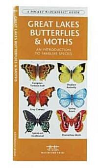 Great Lakes Butterflies & Moths: A Folding Pocket Guide to Familiar Species (Hardcover)