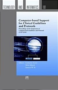 Computer-Based Support for Clinical Guidelines and Protocols (Hardcover)