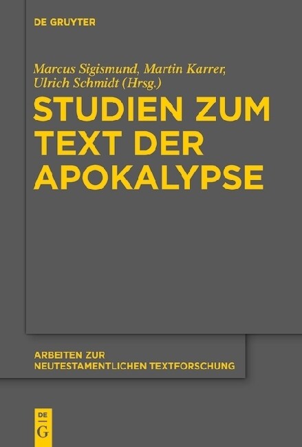 Studien Zum Text Der Apokalypse (Hardcover)