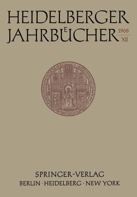 Heidelberger Jahrb?her (Paperback)