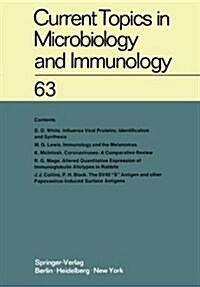 Current Topics in Microbiology and Immunology / Ergebnisse Der Mikrobiologie Und Immunit?sforschung (Paperback, Softcover Repri)