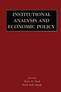 Institutional Analysis and Economic Policy (Hardcover, 2003)