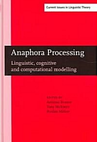 Anaphora Processing (Hardcover)