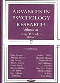 Advances in Psychology Researchv. 21 (Hardcover, UK)