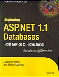 Beginning Asp.Net 1.1 Databases (Paperback)