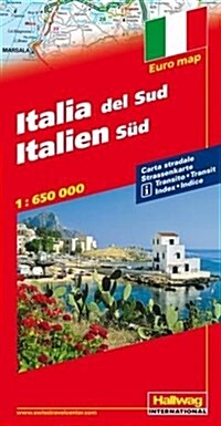 Rand McNally Hallwag South Italy Regional Road Map (Map)