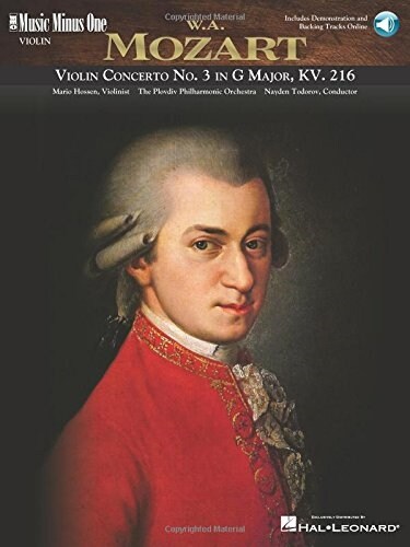 Mozart - Violin Concerto No. 3 in G Major, Kv216: Music Minus One Violin (Paperback)