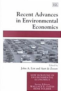 Recent Advances in Environmental Economics (Hardcover)