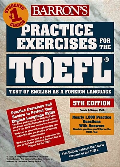 Barrons Practice Exercises for the Toefl (Paperback, 5th)