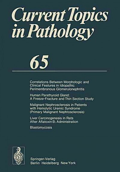 Current Topics in Pathology: Continuation of Ergebnisse Der Pathologie (Paperback, Softcover Repri)