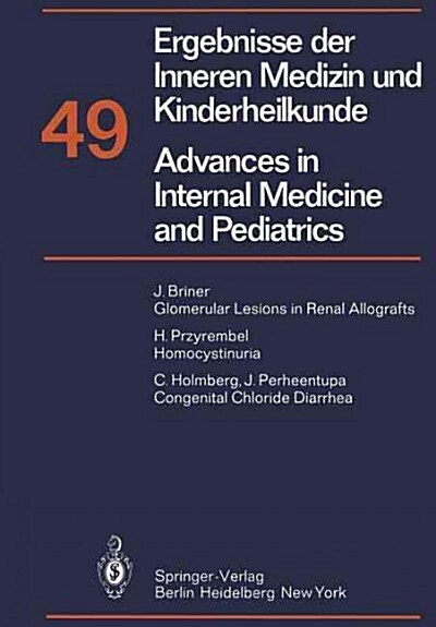Ergebnisse Der Inneren Medizin Und Kinderheilkunde / Advances in Internal Medicine and Pediatrics: Neue Folge (Paperback, Softcover Repri)