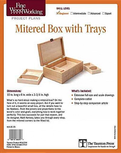 Fine Woodworkings Mitered Box with Trays (Paperback)