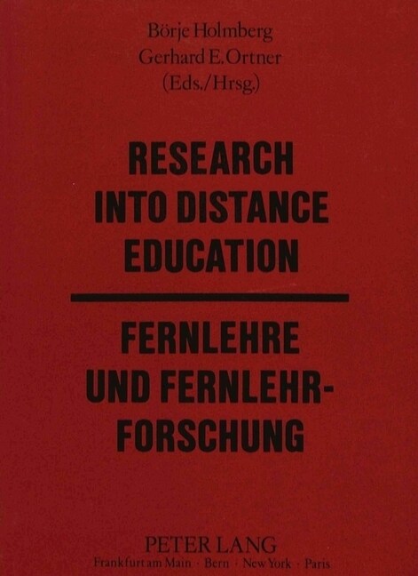 Research Into Distance Education / Fernlehre Und Fernlehrforschung: Contributions in English and German (Paperback)