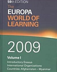 The Europa World of Learning 2009 (Hardcover, 59 New edition)