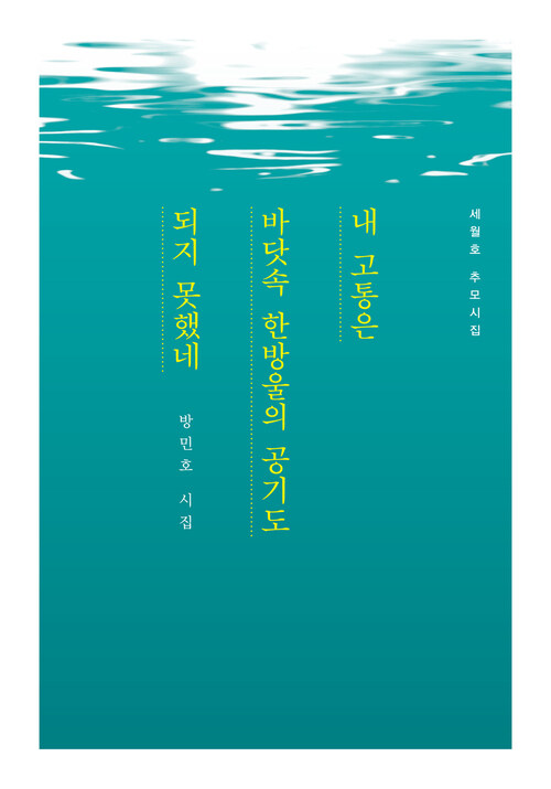 내 고통은 바닷속 한방울의 공기도 되지 못했네