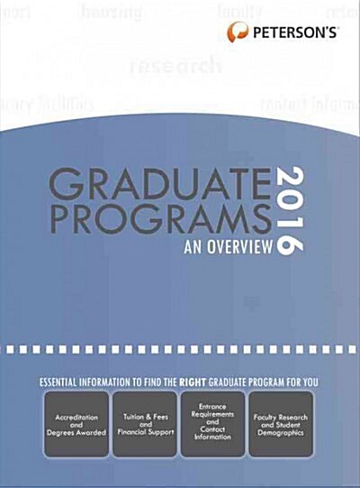 Graduate & Professional Programs: An Overview 2016 (Hardcover, 50)