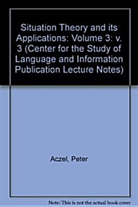 Situation Theory and Its Applications: Volume 3 (Hardcover, 2)