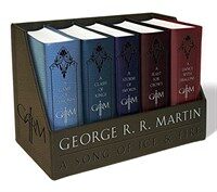 A Game of Thrones Leather-Cloth Boxed Set: A Game of Thrones, a Clash of Kings, a Storm of Swords, a Feast for Crows, and a Dance with Dragons (Boxed Set)