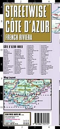 Streetwise French Riviera Map (Cote DAzur) - Laminated Road Mapof the French Riviera: Folding Pocket Size Travel Map (Folded, 2013 Updated)