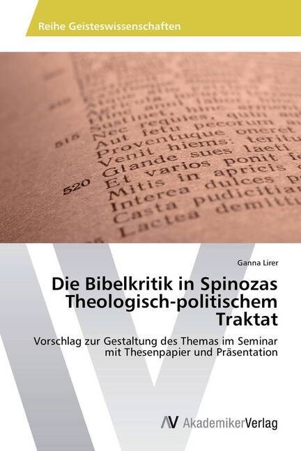 Die Bibelkritik in Spinozas Theologisch-Politischem Traktat (Paperback)