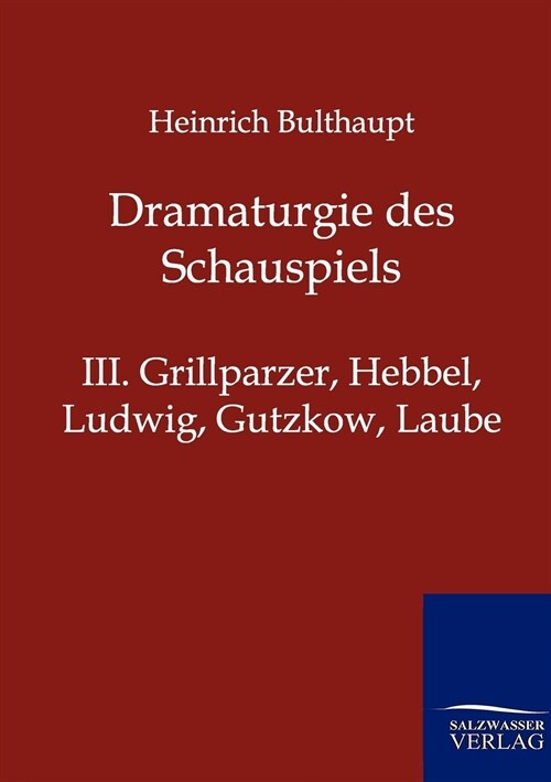 Dramaturgie Des Schauspiels (Paperback)